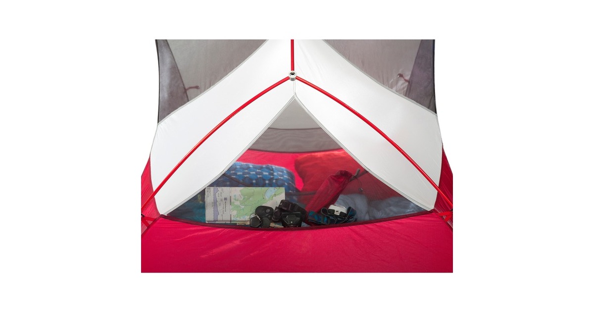 MSRHubba Hubba NX 2-Person Backpacking Tent  (Lichtgrijs/rood)