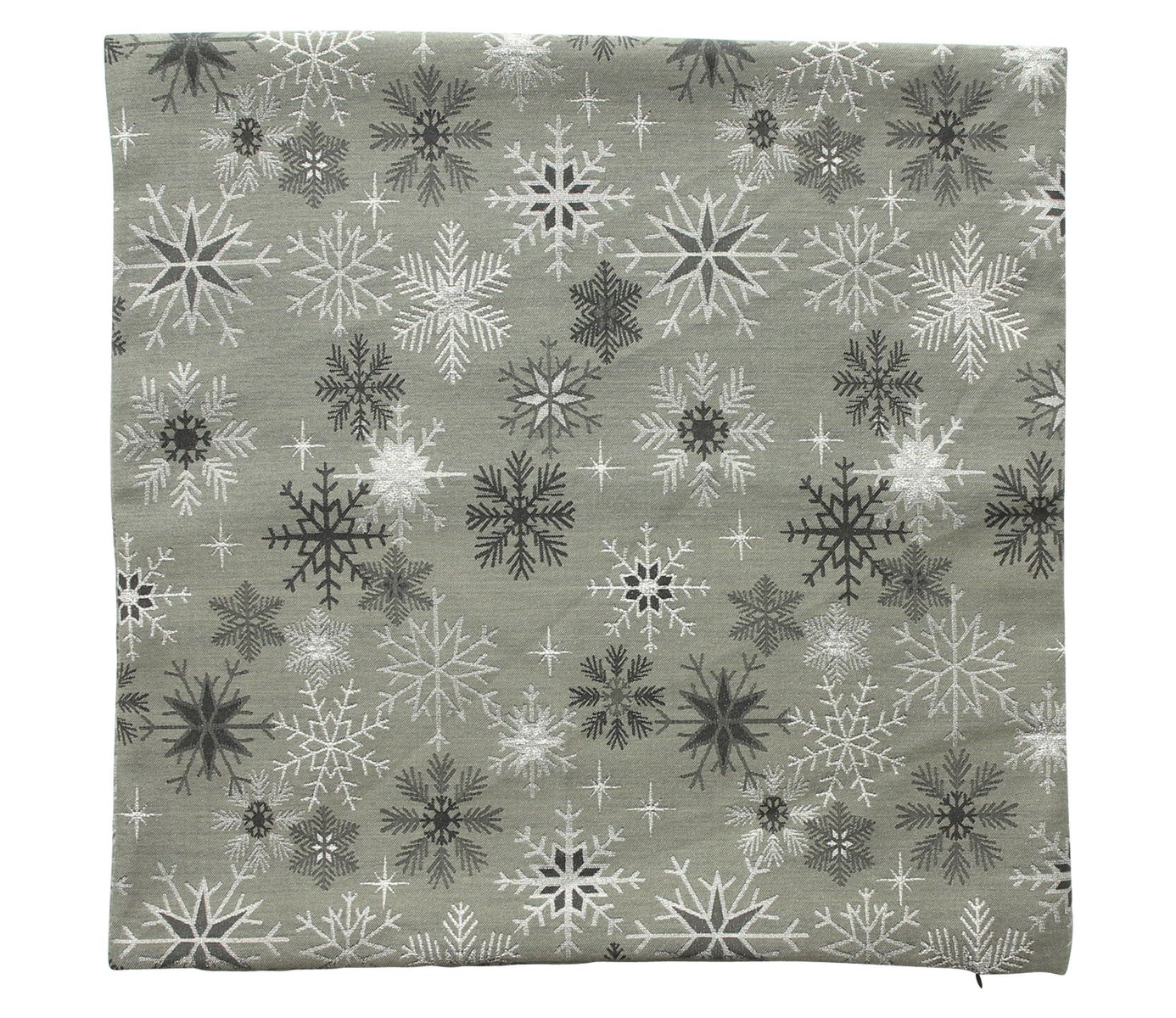 FRANK FLECHTWAREN | Kussenhoes Shiny Snowflakes, set van 2, 45 x 45 cm, VISCOSE, POLYESTER, METALLIC GARN