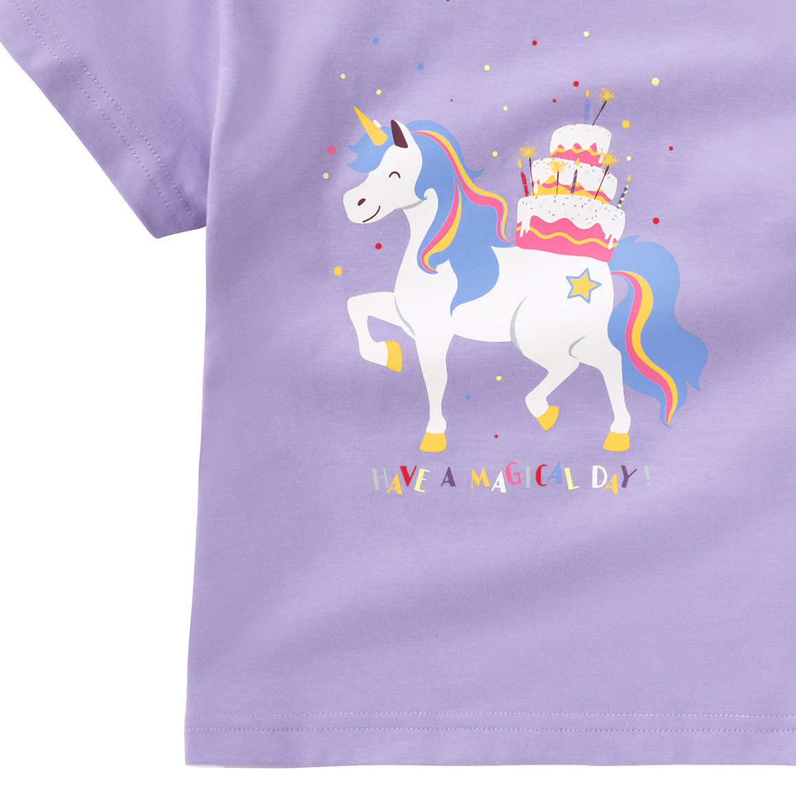 Topomini Baby T-Shirt mit Geburtstags-Motiv helllila