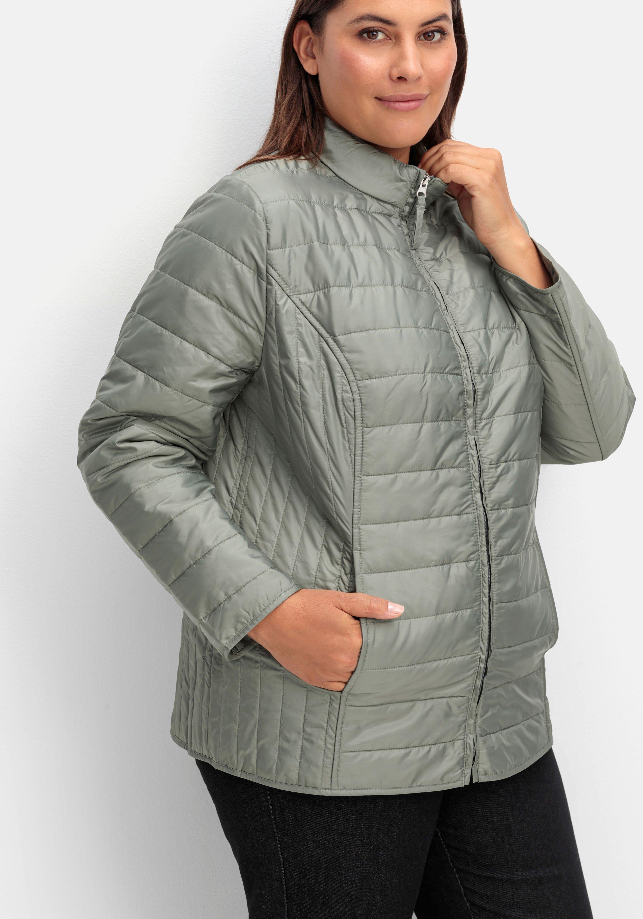 Leicht wattierte Steppjacke mit Stehkragen
