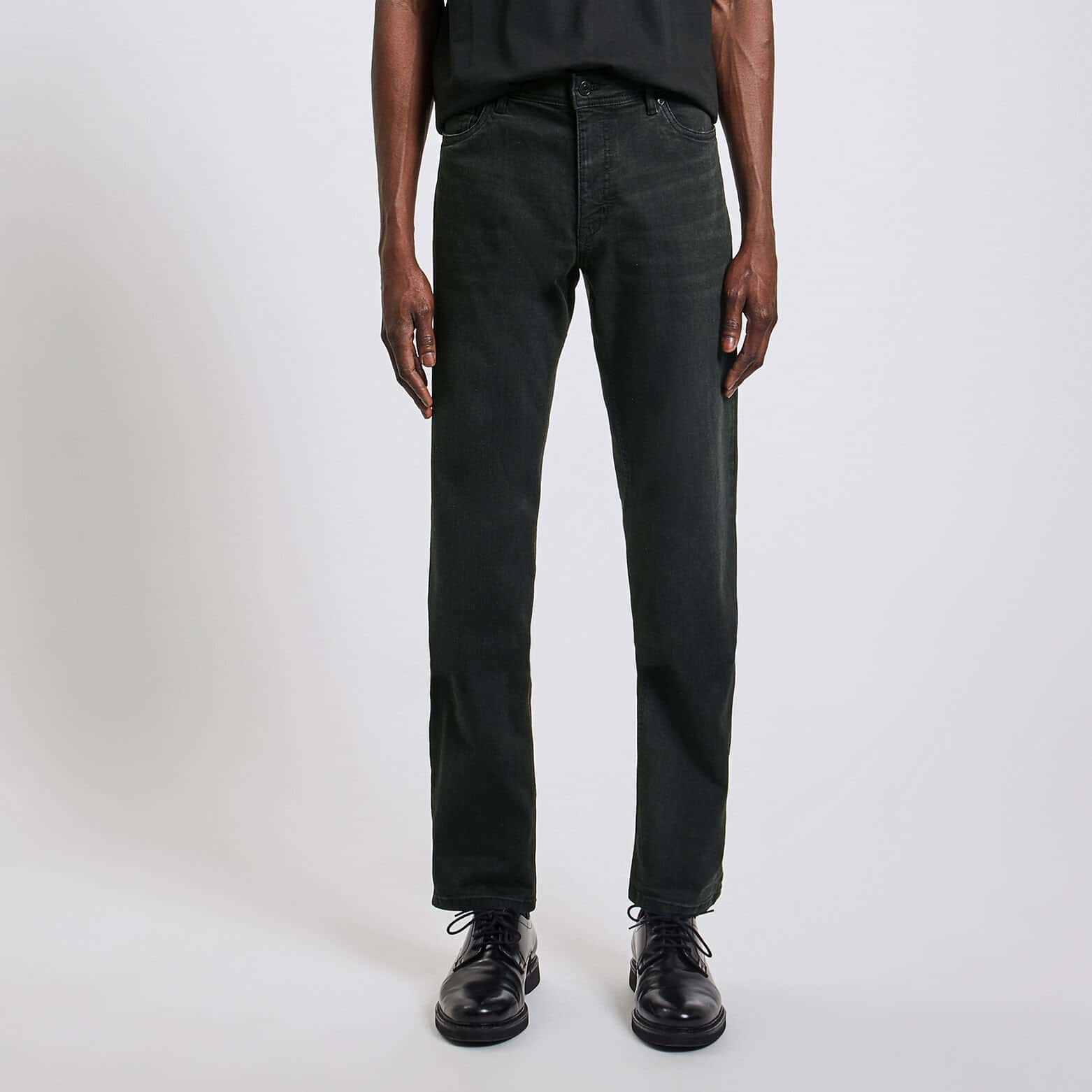 Jean regular en coton et polyester recyclés waterl Noir