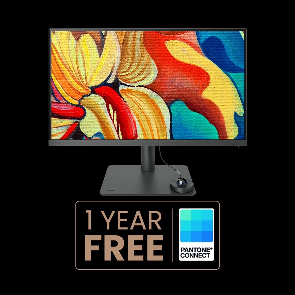 BenQ PD2705U Moniteur Designer (Technologie AQCOLOR, 27 pouces, 4K UHD, IPS, P3 Wide Color, Chargement USB-C, DP / HDMI, KVM, Hauteur réglable) Compatible avec MacBook