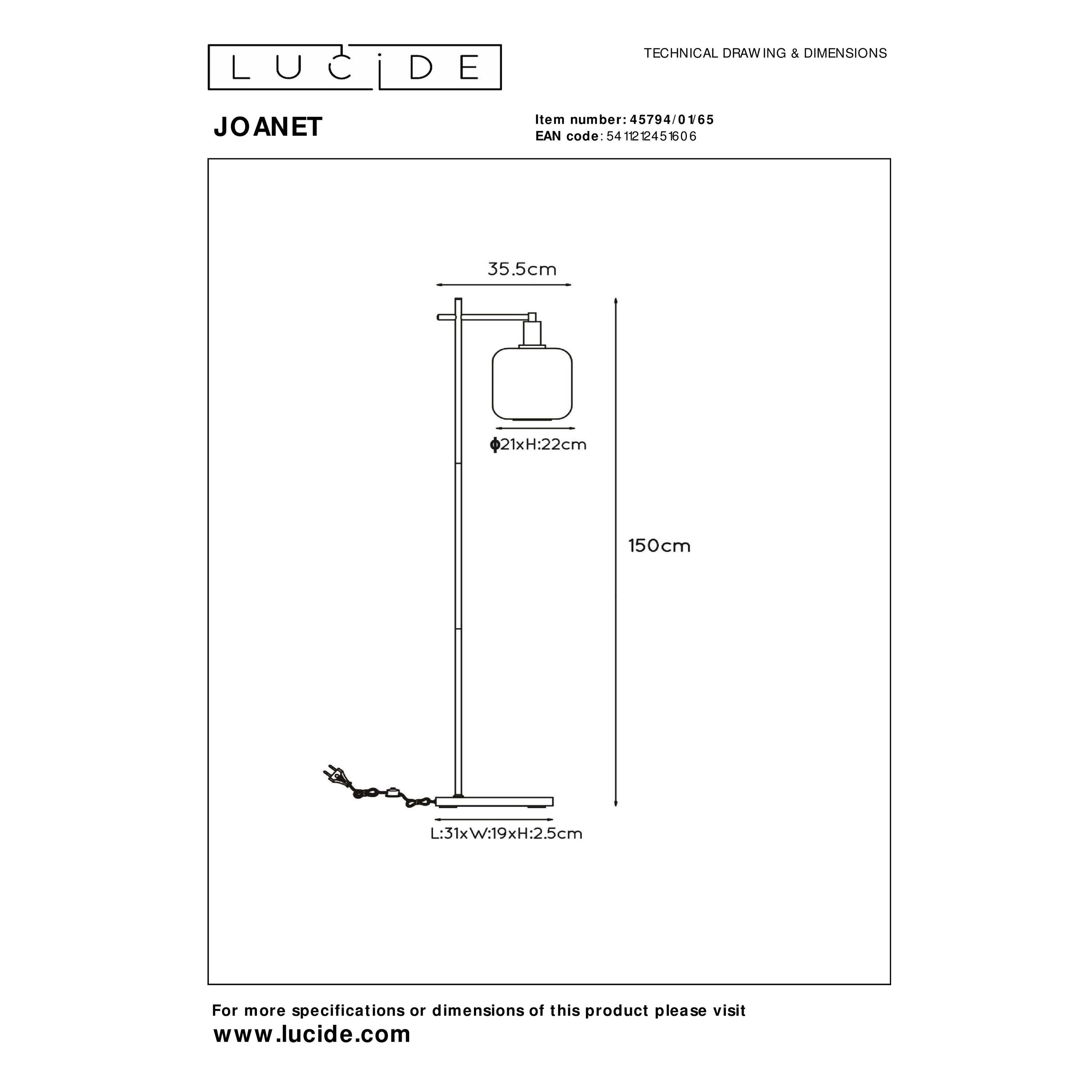 Lucide JOANET Vloerlamp