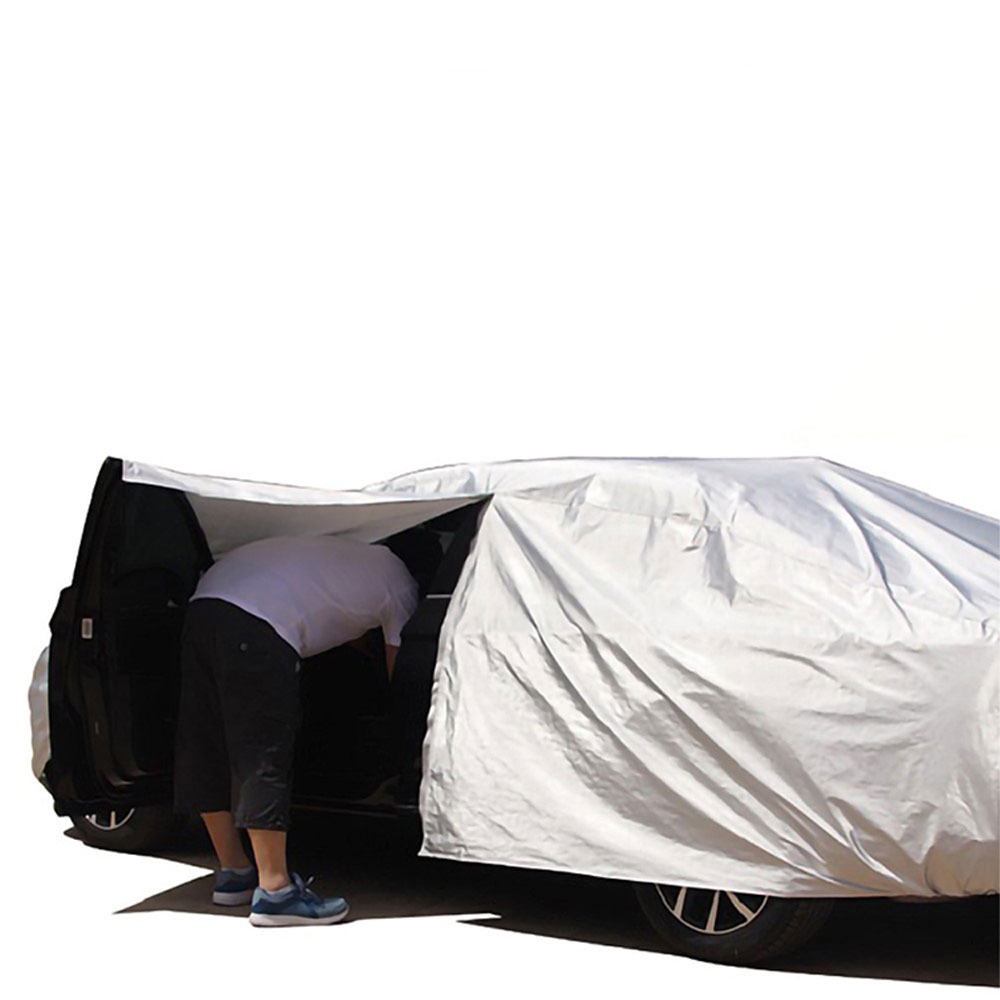 (Gr. L) 510x200x175cm Auto Abdeckung Abdeckplane UV-Schutz / Regenschutz / Winterfest - Schwarz