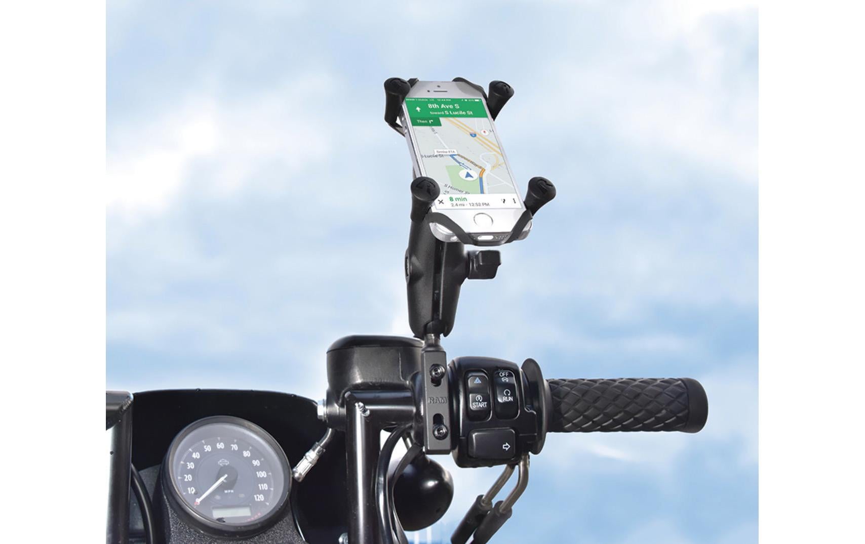 Smartphone-Halterung RAM-B-174-UN7U Motorrad, SetUniversal Smartphonehalterung fürs Motorrad
