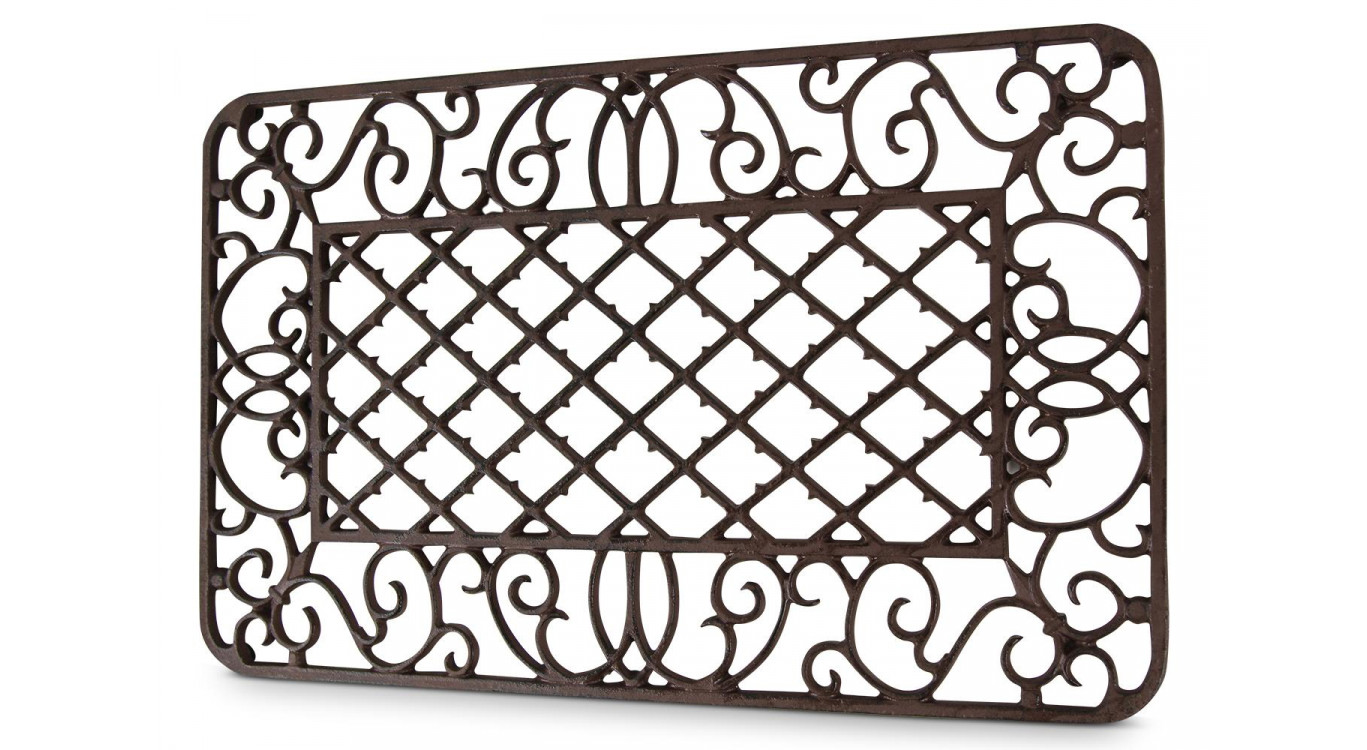 Paillasson rectangulaire fonte marron 66,5x41,56x2cm
