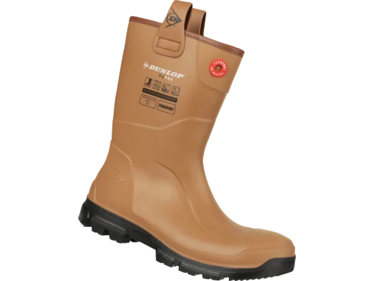 Bottes de sécurité DUNLOP PUROFORT RIG PRO S5 SR CI CR Brun