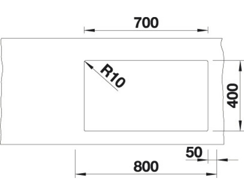 Blanco SUBLINE 700-U spoelbak, 730 x 460 mm, steengrijs, 523453