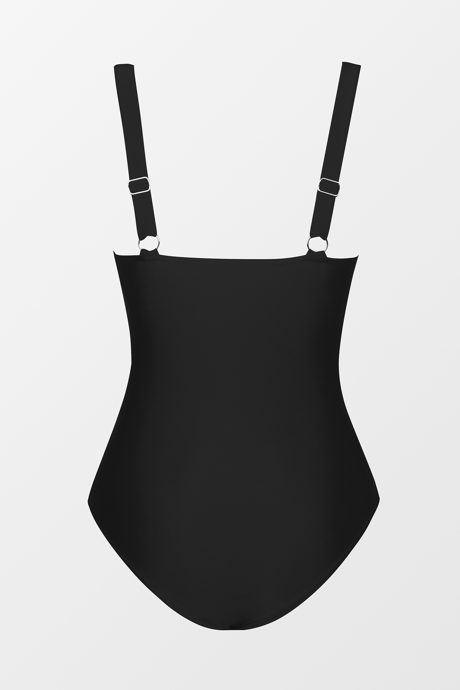 Maillot de bain une pièce à empiècements et col carré