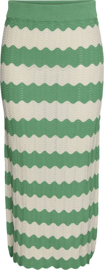 YAS YASBEE HMW MIDI KNIT SKIRT Green bee/birch