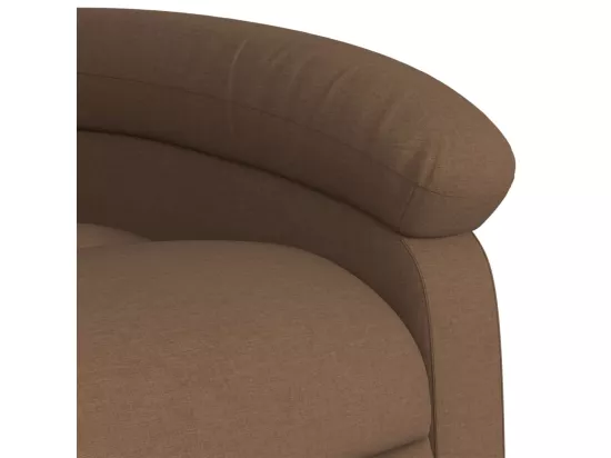 Fauteuil inclinable massant électrique Marron Tissu