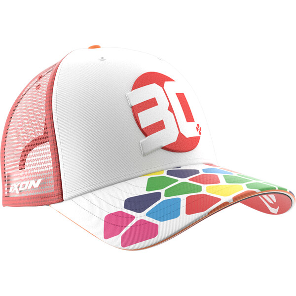 Ixon - Casquette Mesh Taka 22 Blanc / Rouge