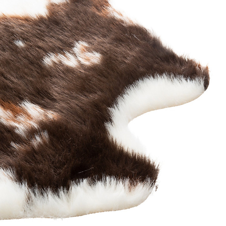 Tapis peau de vache blanc et marron L.100 x l.94cm