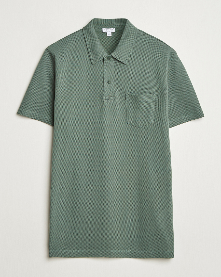 Sunspel Riviera Polo Shirt Dusk Green