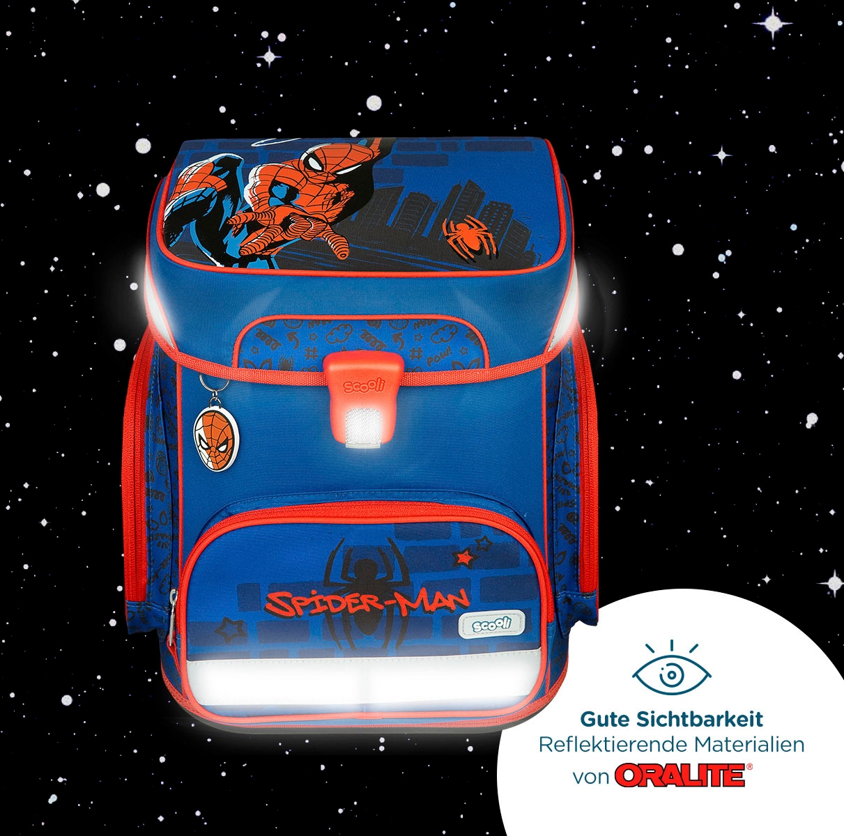 Scooli Schulranzen »EasyFit, Spider Man« Reflektoren
