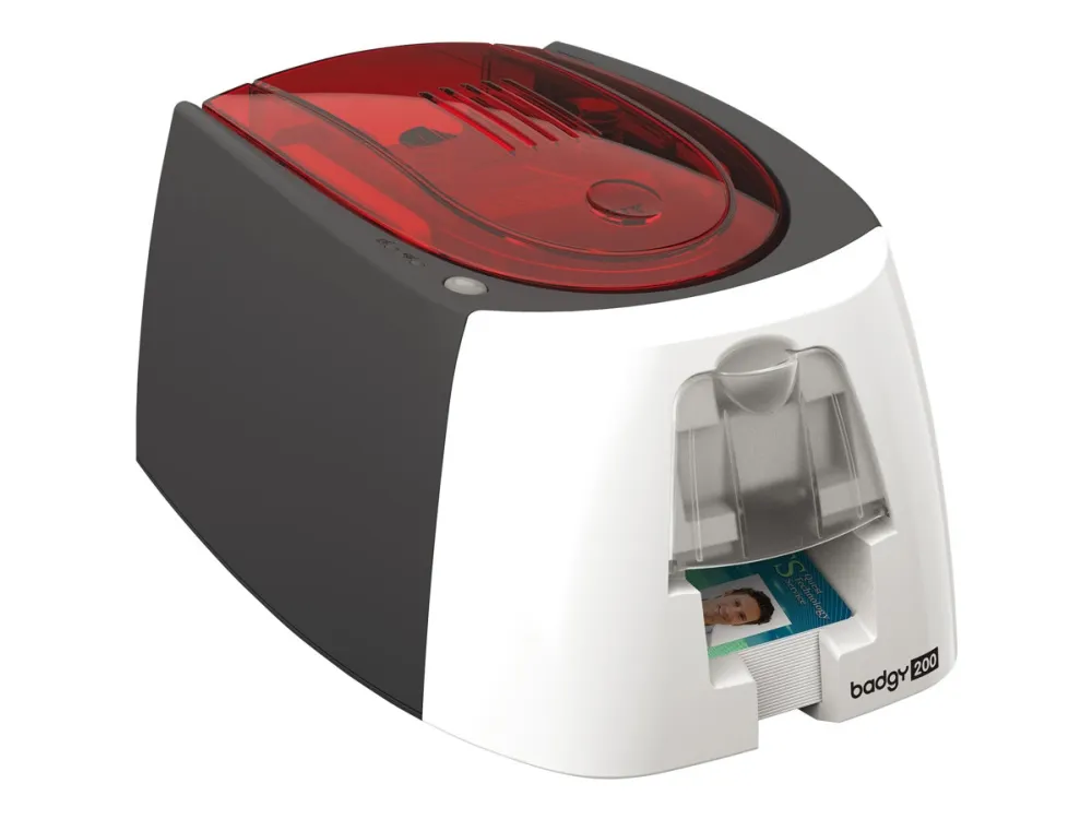 Badgy 200 - Plastikkortprinter - farve - blæksubliminering/termisk transfer - CR-80 Card (85.6 x 54 mm) - op til 325 kort/time (mono) / op til 95 kort/time (farve) - kapacitet: 40 kort - USB 2.0