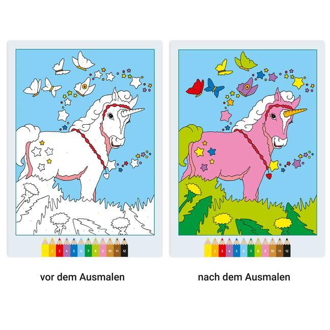 Ravensburger CreArt Malen nach Zahlen ab 5: Zauberponys, Malbuch, 24 Motive