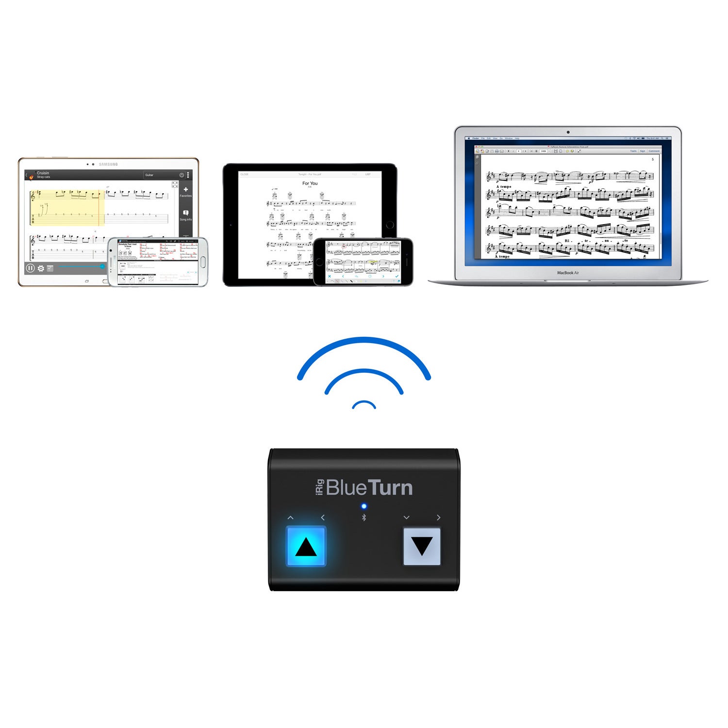 IK Multimedia iRig BlueTurn pageturner voetpedaal
