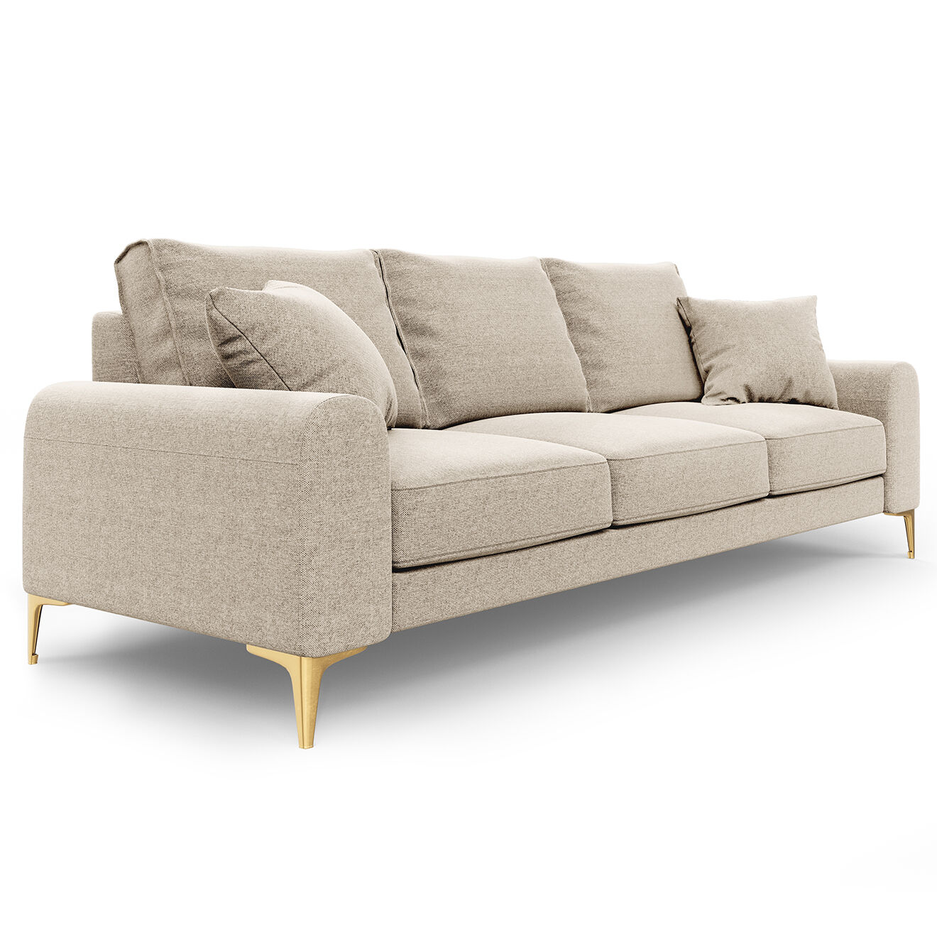 Mazzini Sofas Canapé 3 places Madara beige - 222x102x90 cm
