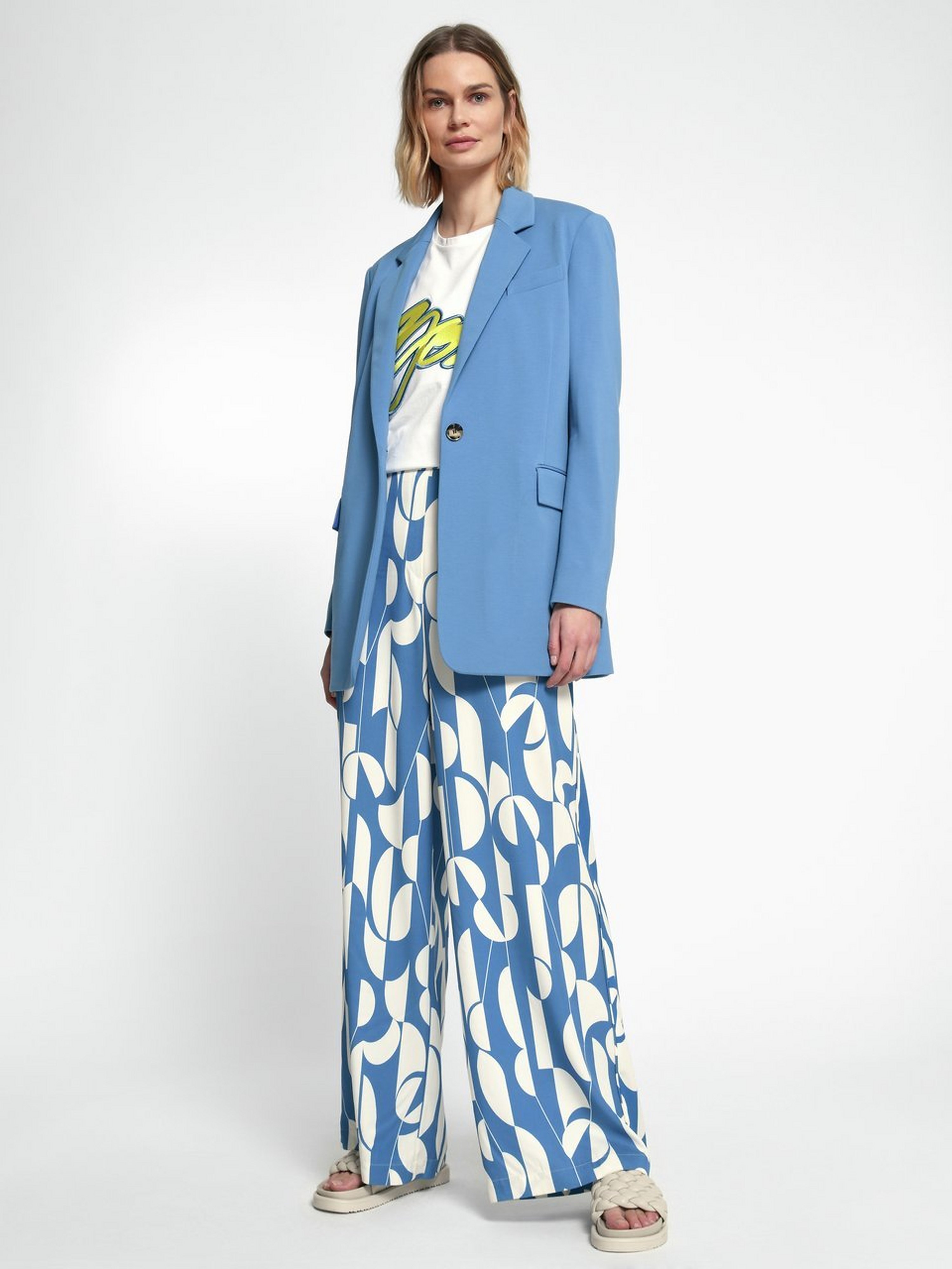 Jersey-Blazer im Oversized-Schnitt