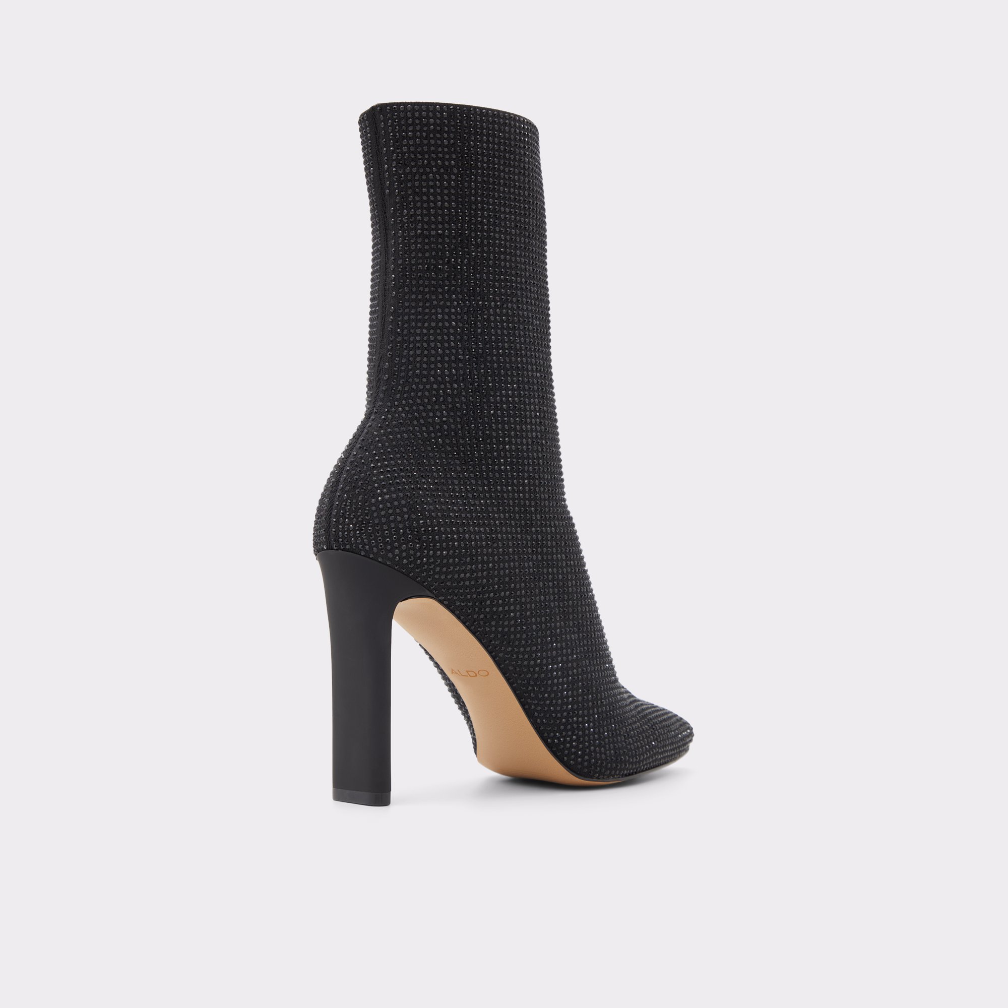 Delylah Black Textile Mixed Material Women Dress boots