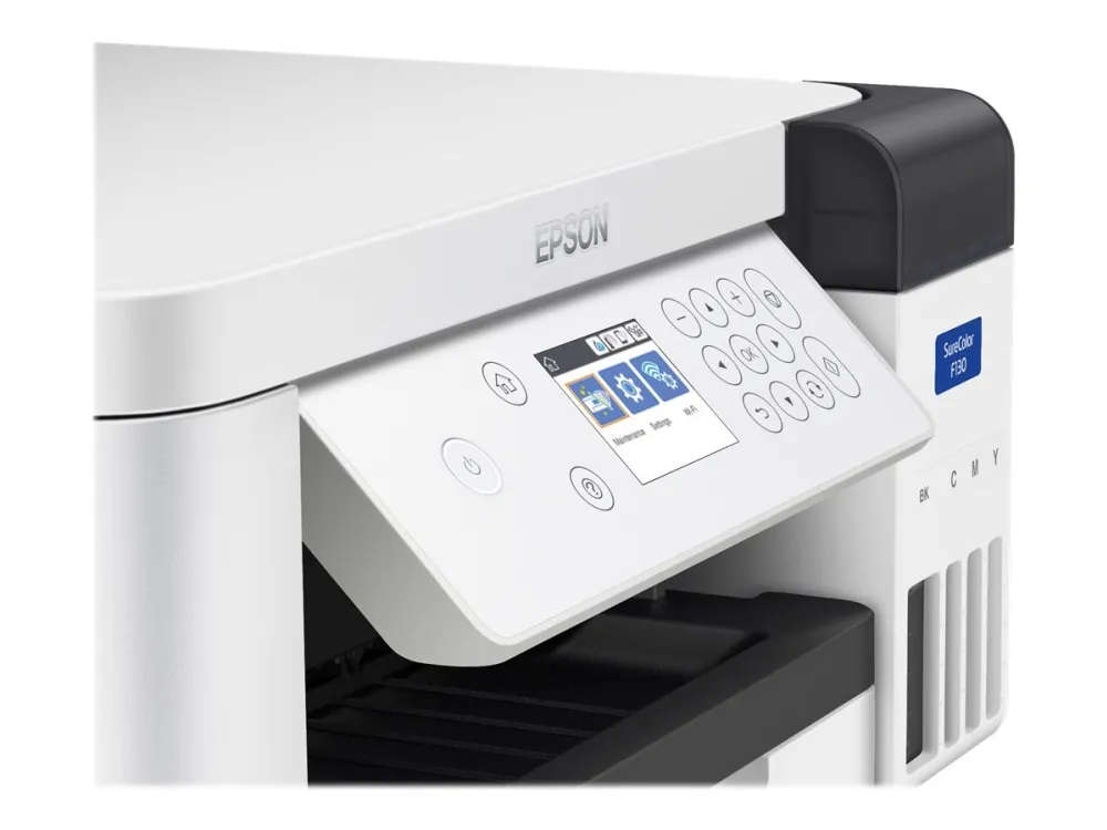 Epson SureColor SC-F100 - Printer - farve - farvesublimering - A4 - 600 x 1200 dpi - kapacitet: 150 ark - Wi-Fi, USB 2.0, LAN