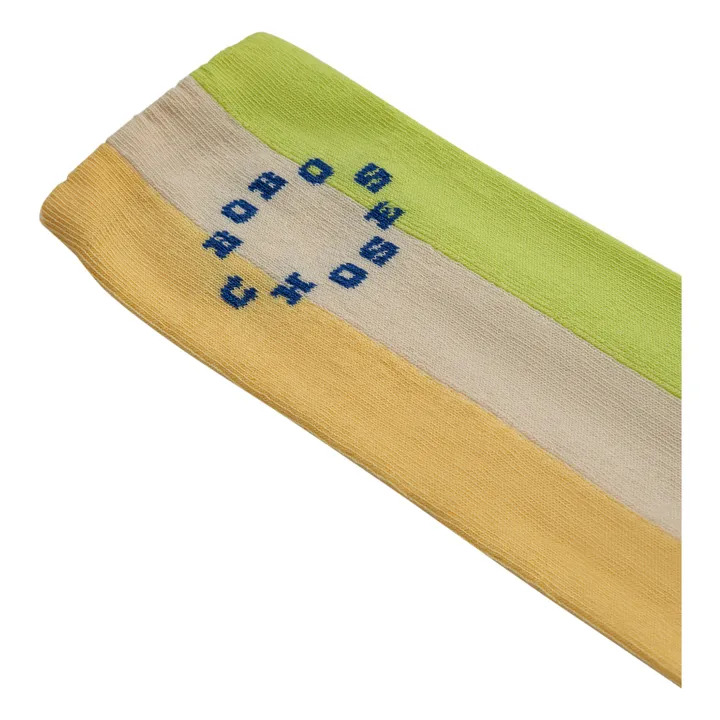 Bobo Choses Chausettes Rayures - Collection Adulte  | Vert anis
