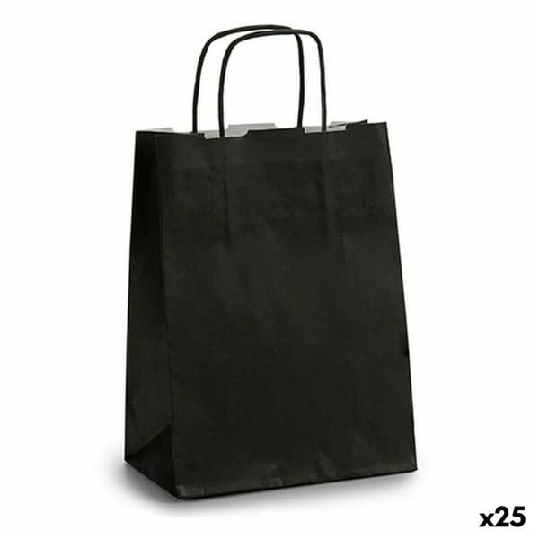 Papirpose Pincello 18242 Svart 18 x 8 x 31 cm (25 enheter)