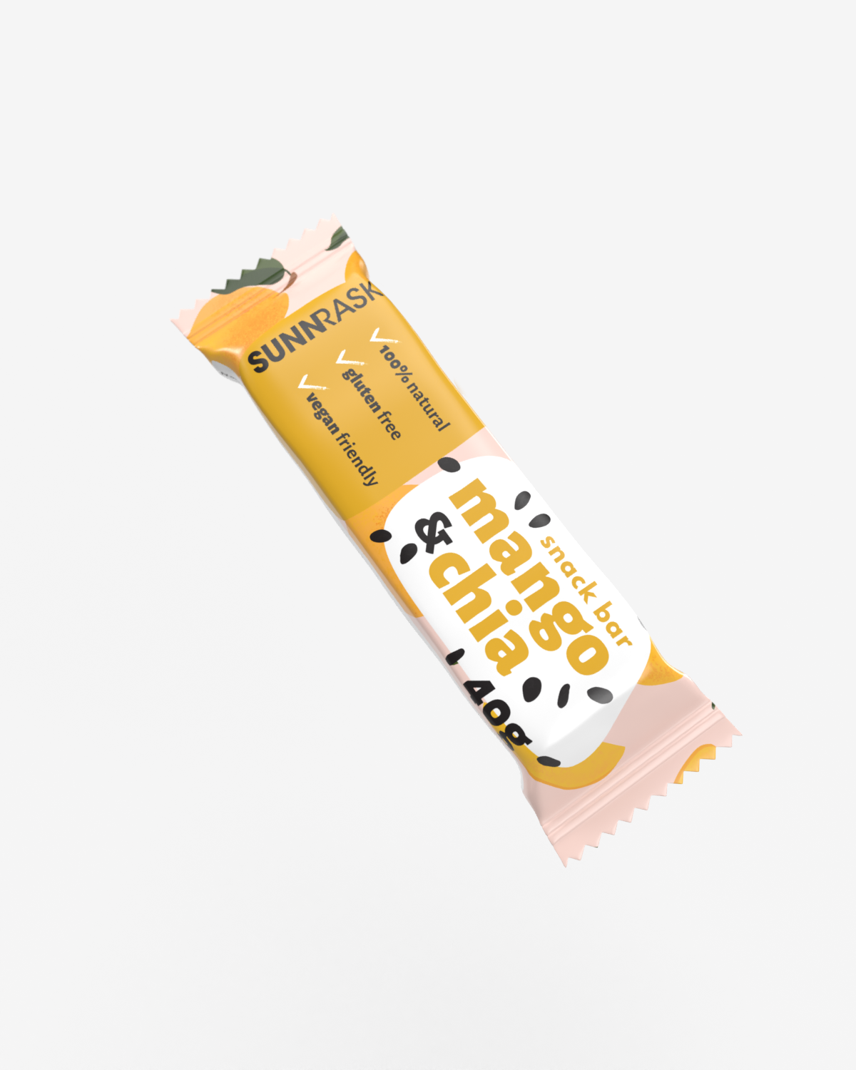 SunnRask Mango & Chia Vegan Bar 40g