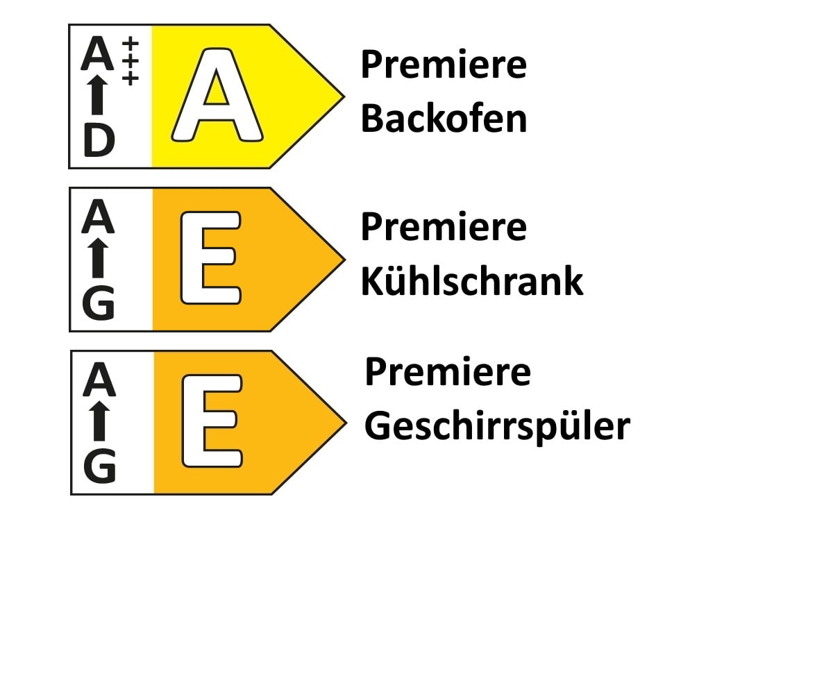 Einbauküche Riva, Eiche San Remo Nachbildung, inkl. Bora Muldenlüfter und inkl. Elektrogeräte