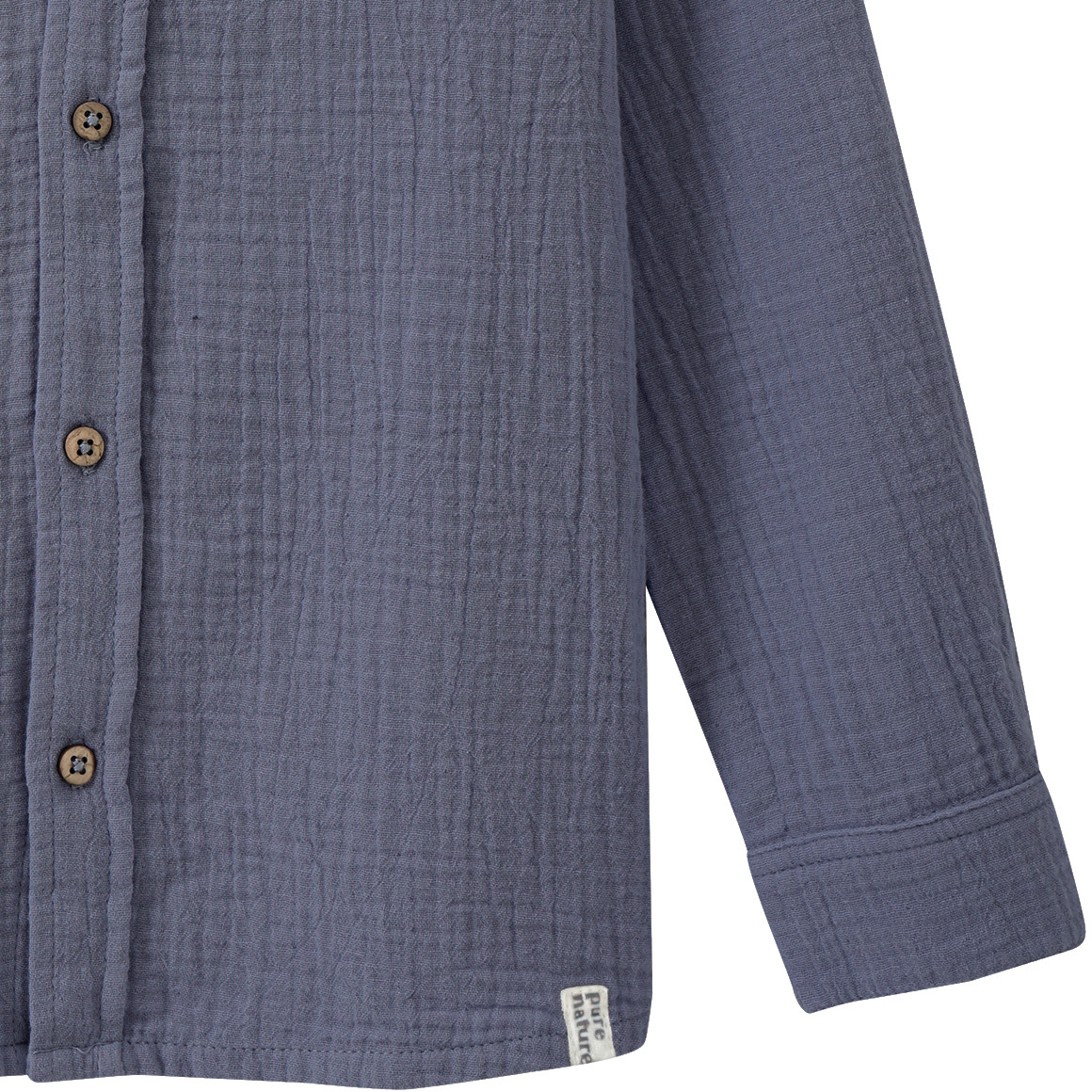 Topolino Pure Collection Jungen Musselin-Hemd mit Stehkragen dunkelblau