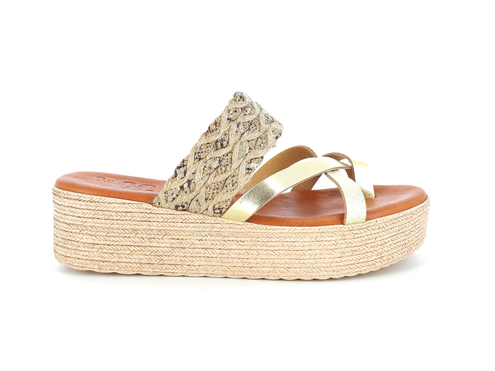 Chaussures du chateau-35410 Matières combinées Beige Or