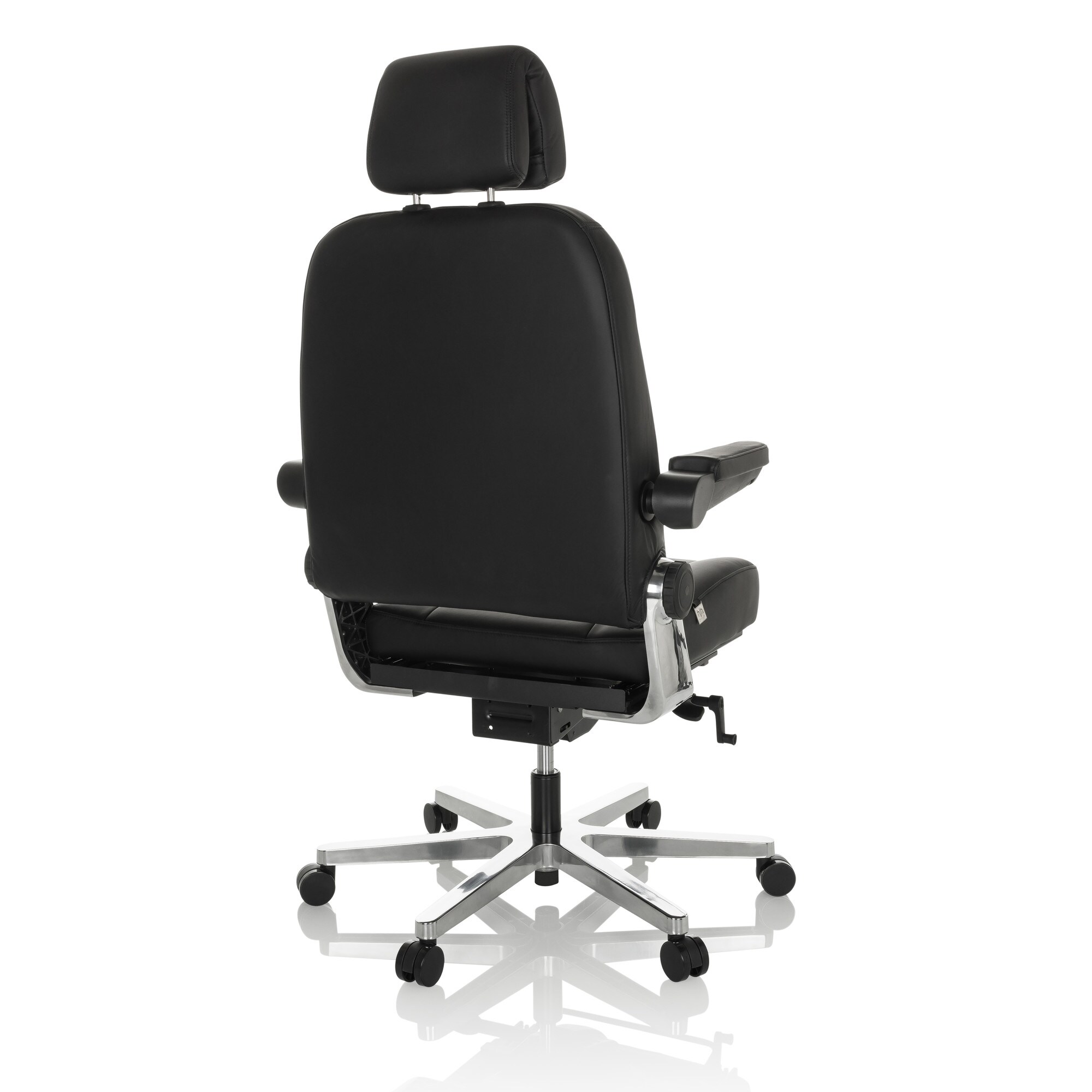 XXL Drehstuhl 24 HOURS F Leder mit abklappbaren Armlehnen hjh OFFICE