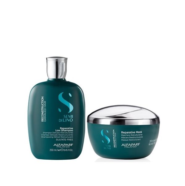 Alfaparf Semi di Lino Reconstruction Reparative Semi Di Lino Shampoo 250ml   Máscara 200ml Pack