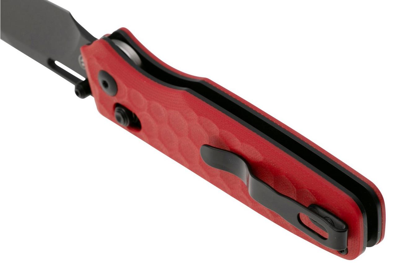 Kizer Vanguard Task V3641A2 Black Nitro V, Spicy Red G10, zakmes, Nick Consoli design