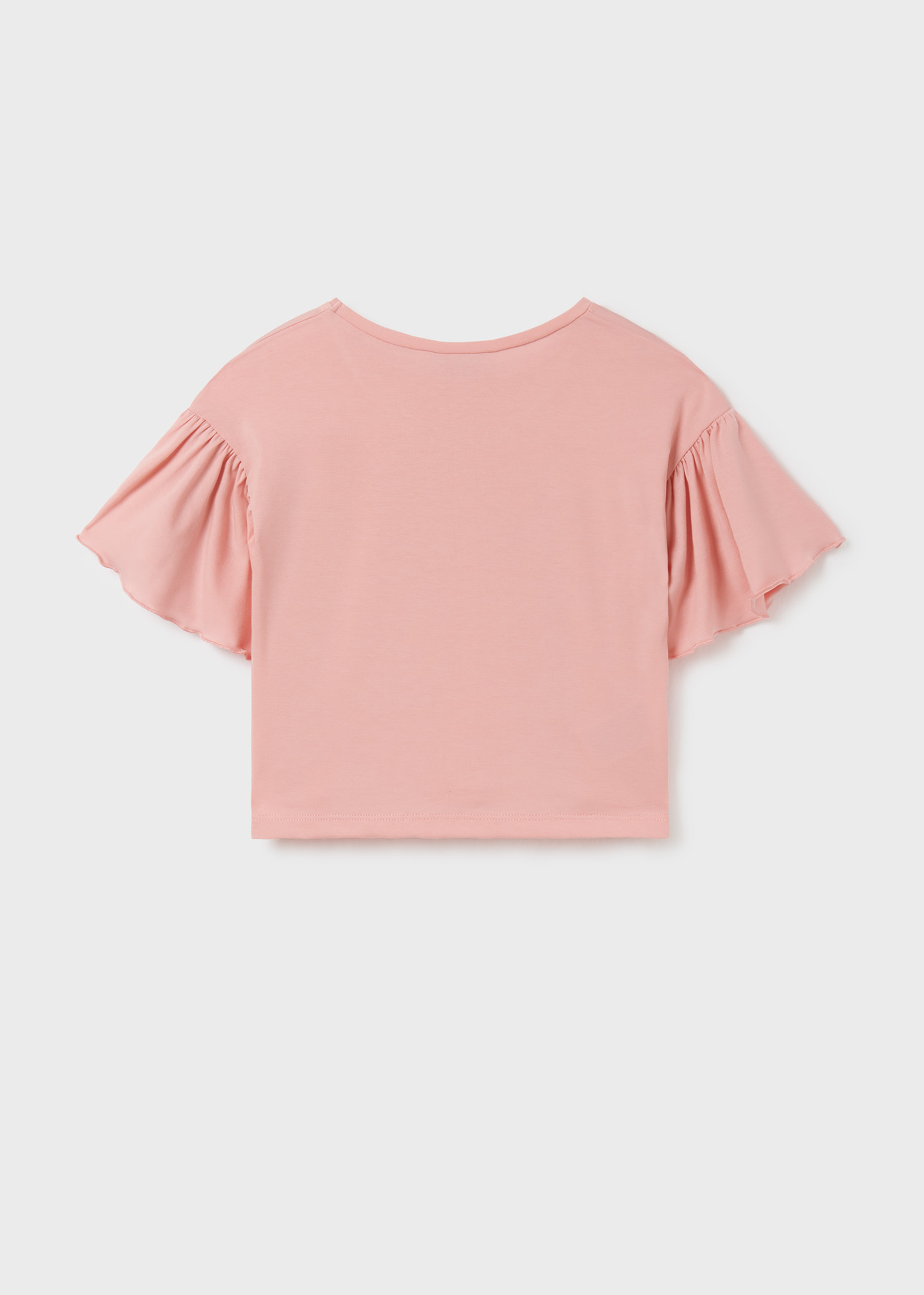 Camiseta de manga curta com estampa para meninas