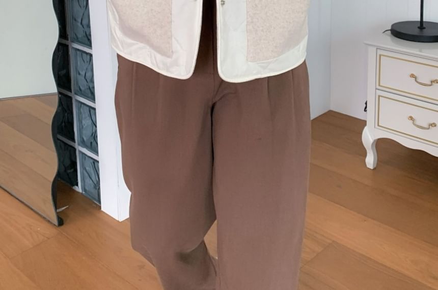 Chubby Girl - Gewatteerd vest met knoopjes