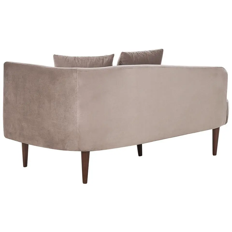 CHAUMONT - Chaise longue - Taupe - Rechterzijde - Fluweel