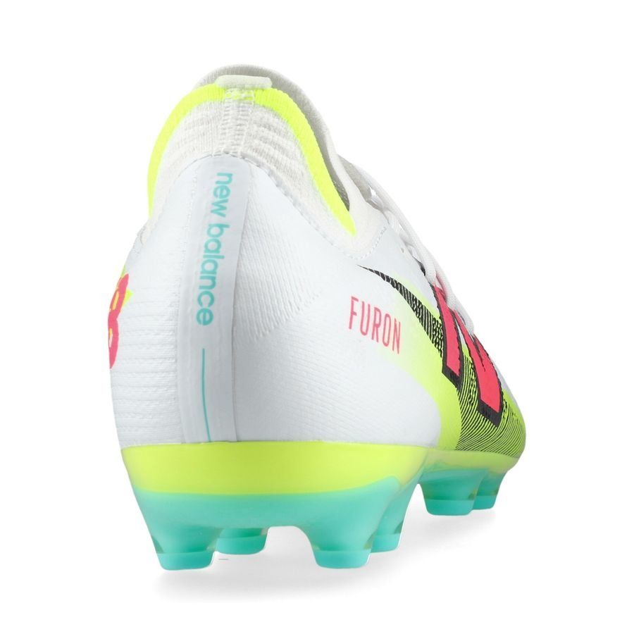 New Balance Furon V7 Pro AG - Blanc/Violet/Jaune Fluo