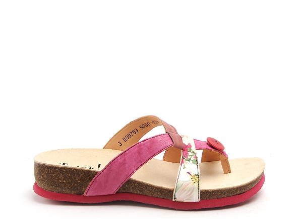 Think mules et sabots plats femme julia  753 rose