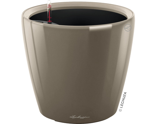 Lechuza Classico LS plantenbak Ø 50 x H 47 cm taupe incl. zelfbewateringssysteem, plantenbak, substraat, waterniveau-indicator