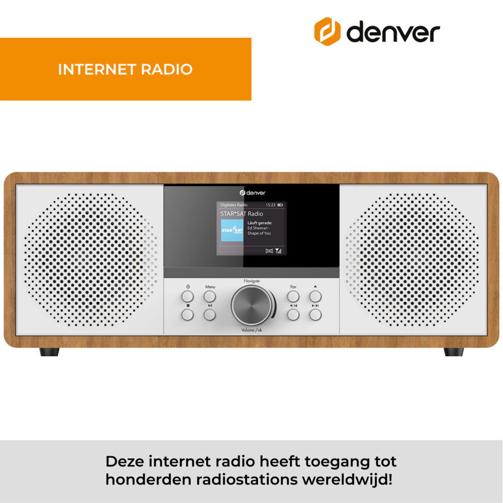 Denver MIR270 DAB Internet FM radio - Darkwood