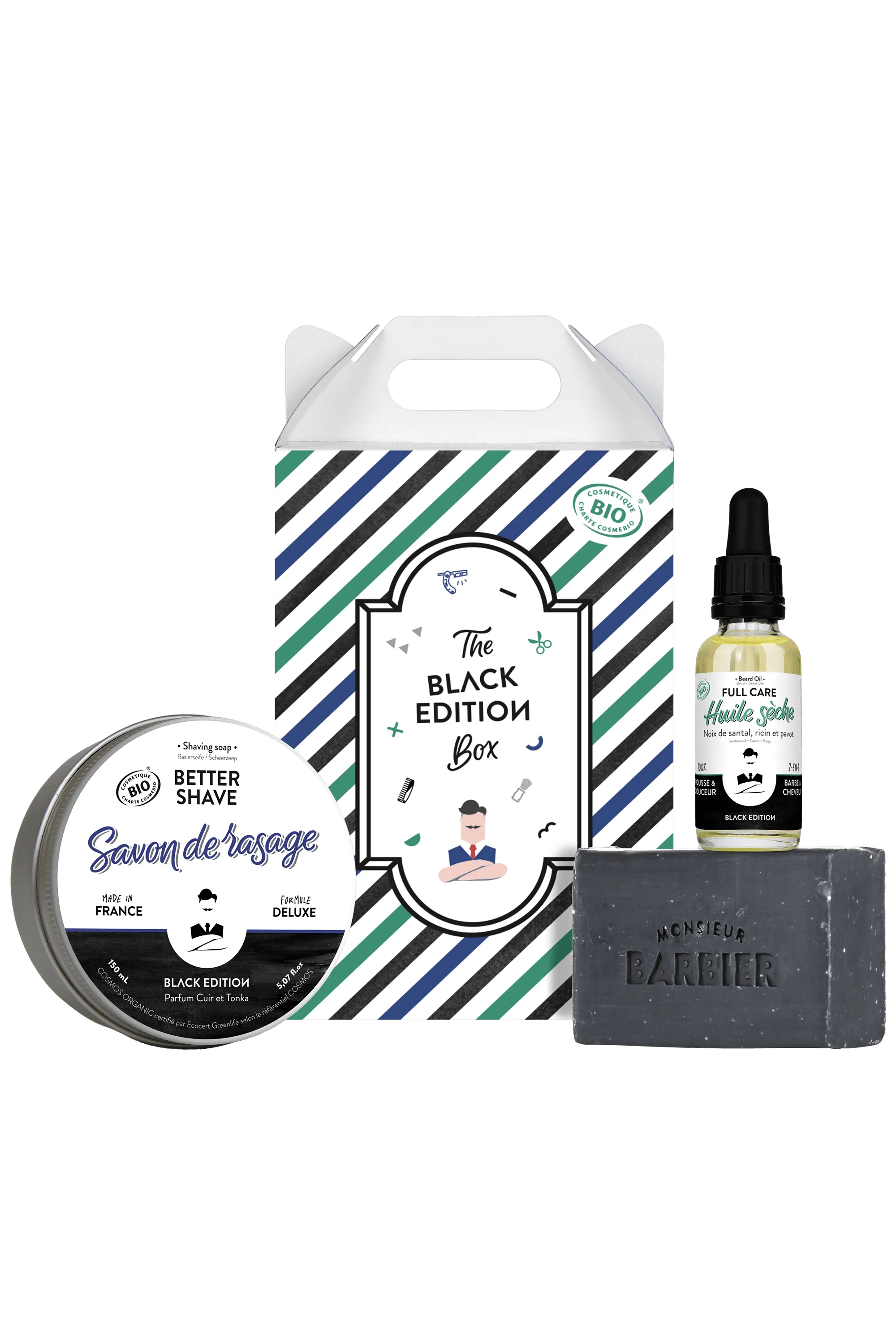 Monsieur Barbier Coffret soin visage pour homme Black Edition