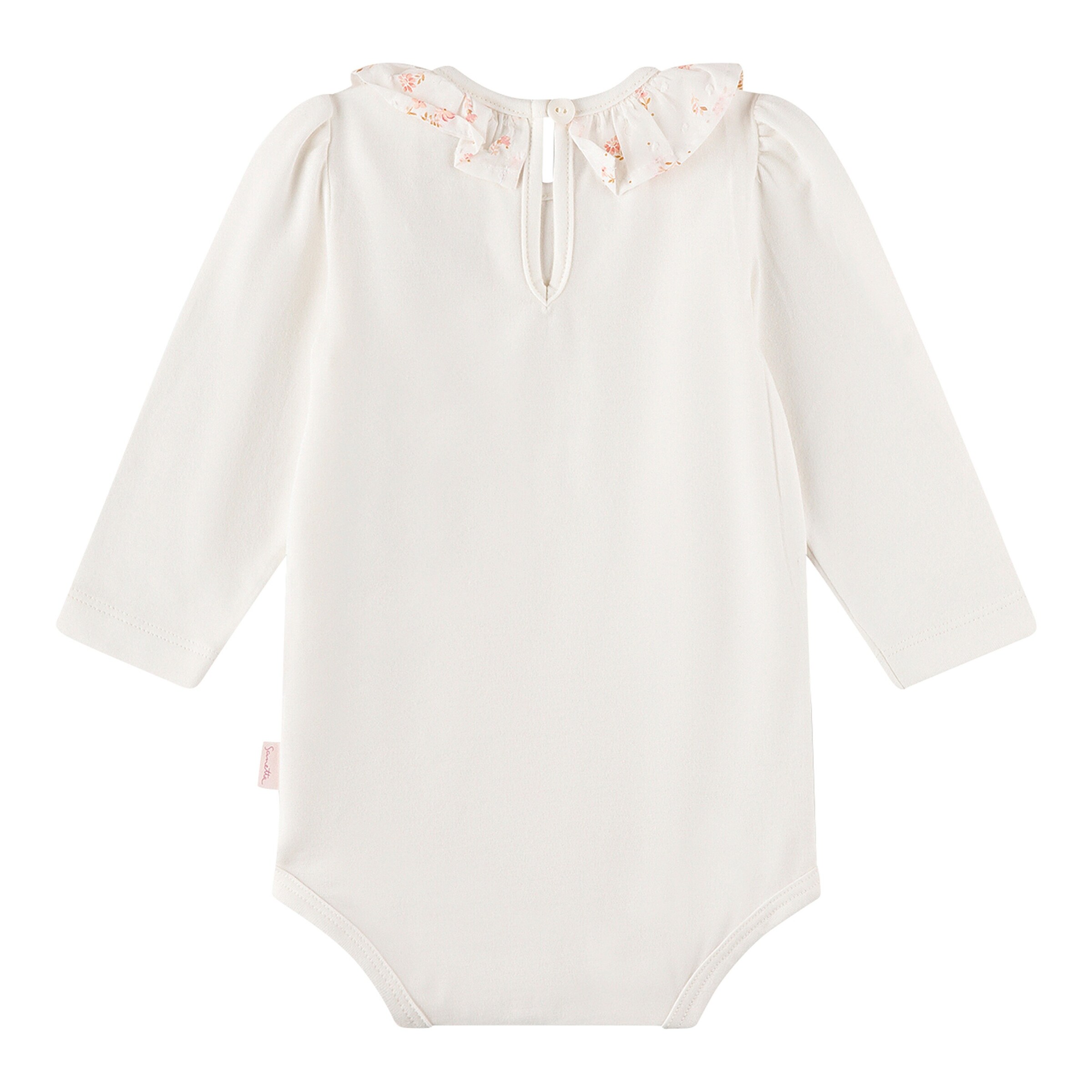 Sanetta Fiftyseven Body langarm Rüschenkragen natur