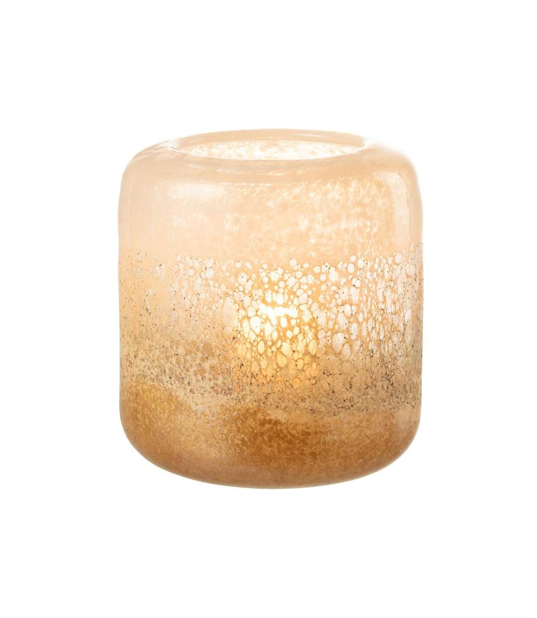 Paris Prix - Photophore En Verre opia 20cm Marron