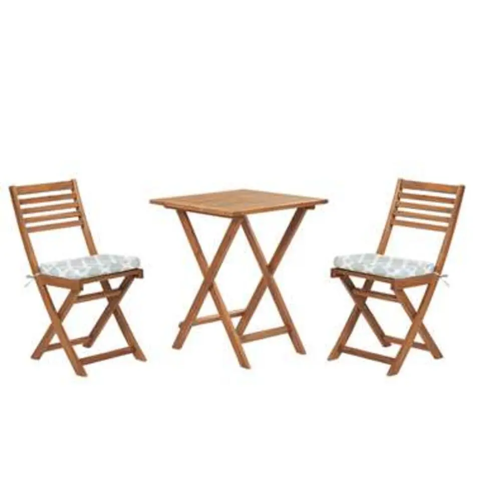 FIJI - Bistroset voor 2 - Lichte houtkleur /Groen - Acaciahout