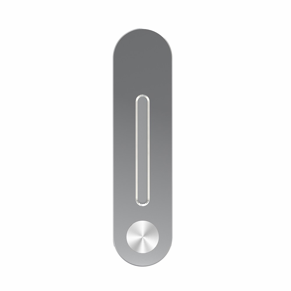 Magnetische Aluminium Laptop Erweiterung Smartphone Halterung mit Klebevorrichtung   2x Metall Magnet Aufsätze - Silber