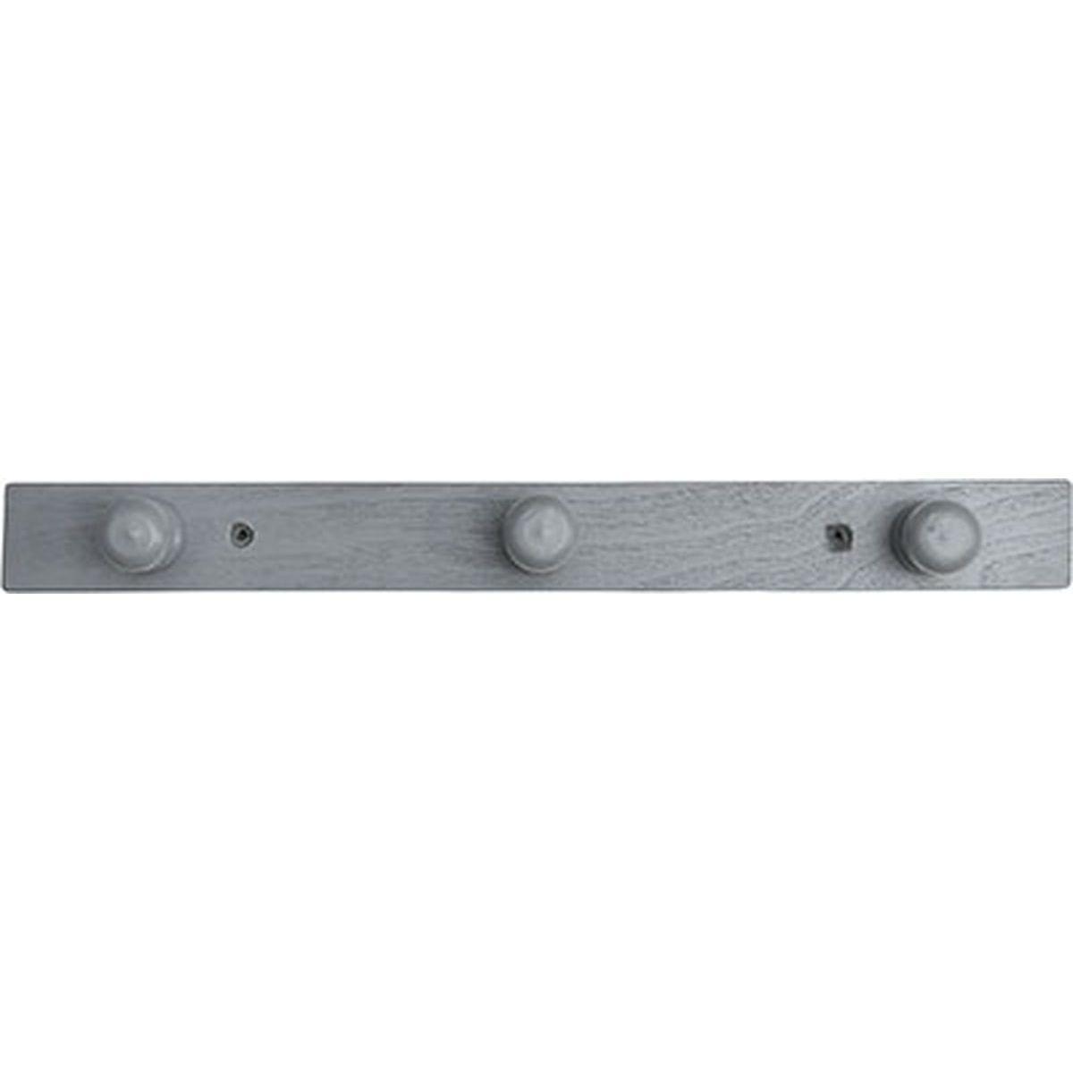PATERE BOIS A FIXER 3 CROCHETS  GRIS