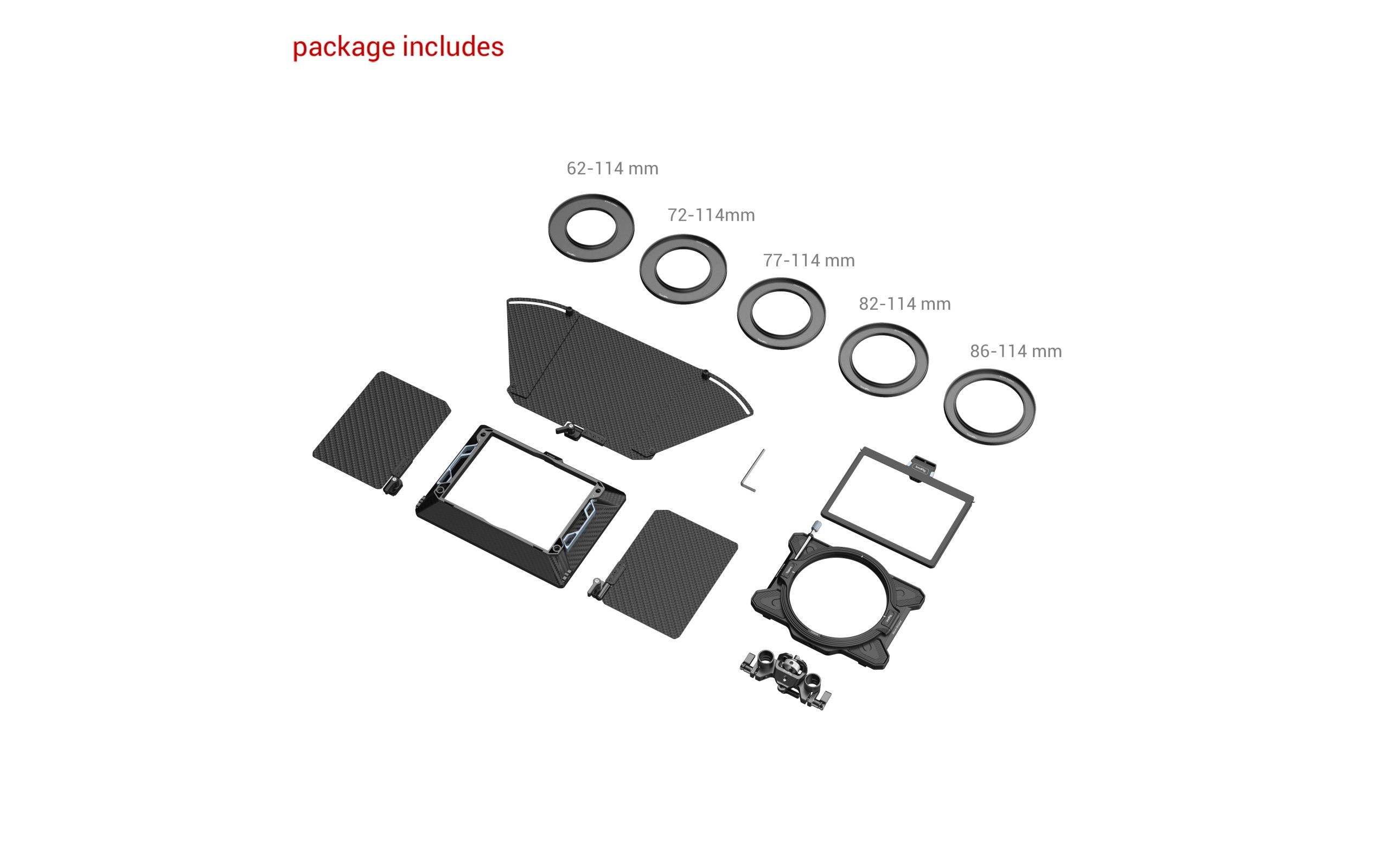 Multifunctional Modular Matte Box (114 mm) Basic Kit<br>Multifunktionale modulare Matte Box