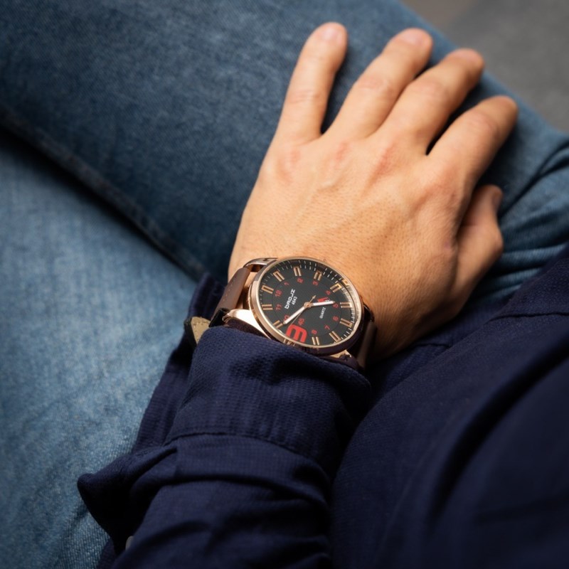 Montre Homme CHTIME bracelet Cuir Noir